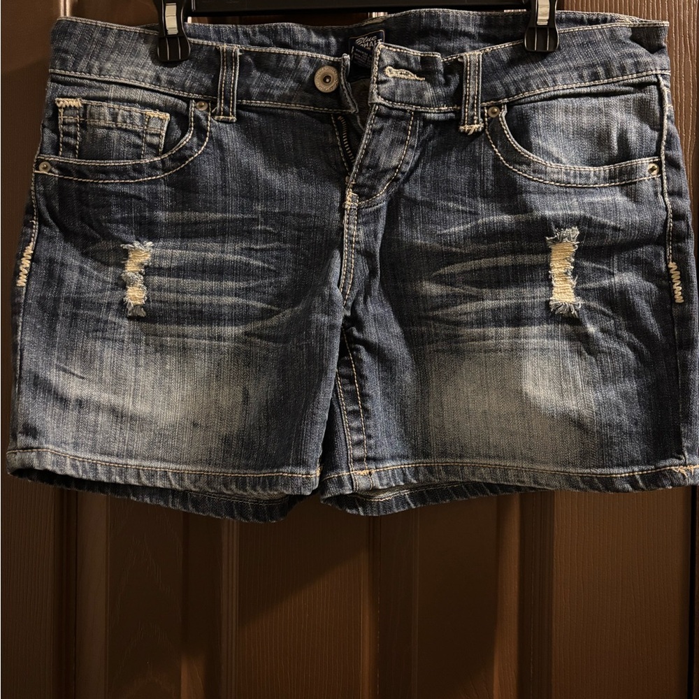 Asphalt Blue Denim Shorts